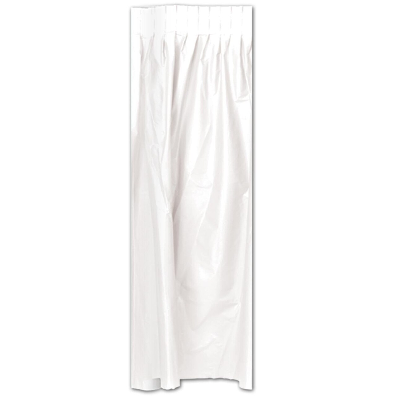 Bulk 6 Pack Bulk White Plastic Party Table Skirt - self-adhesive